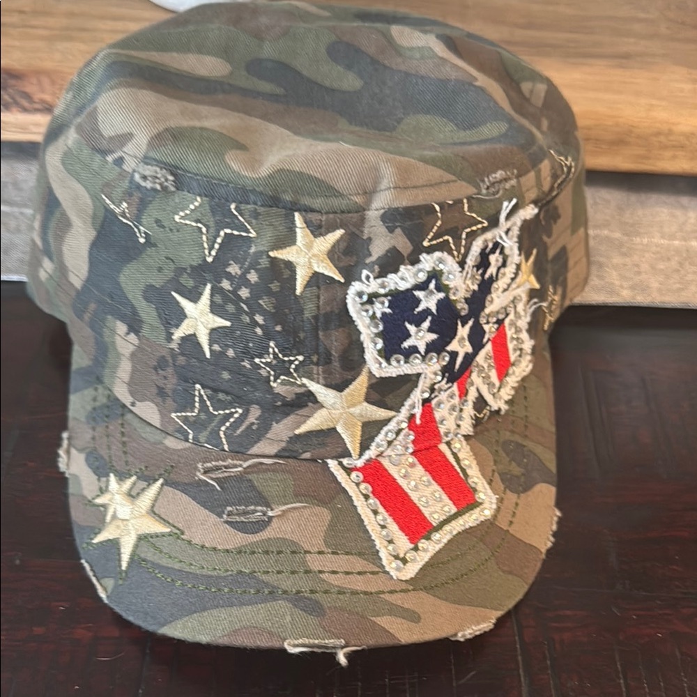 Camo Star-Studded  Cap